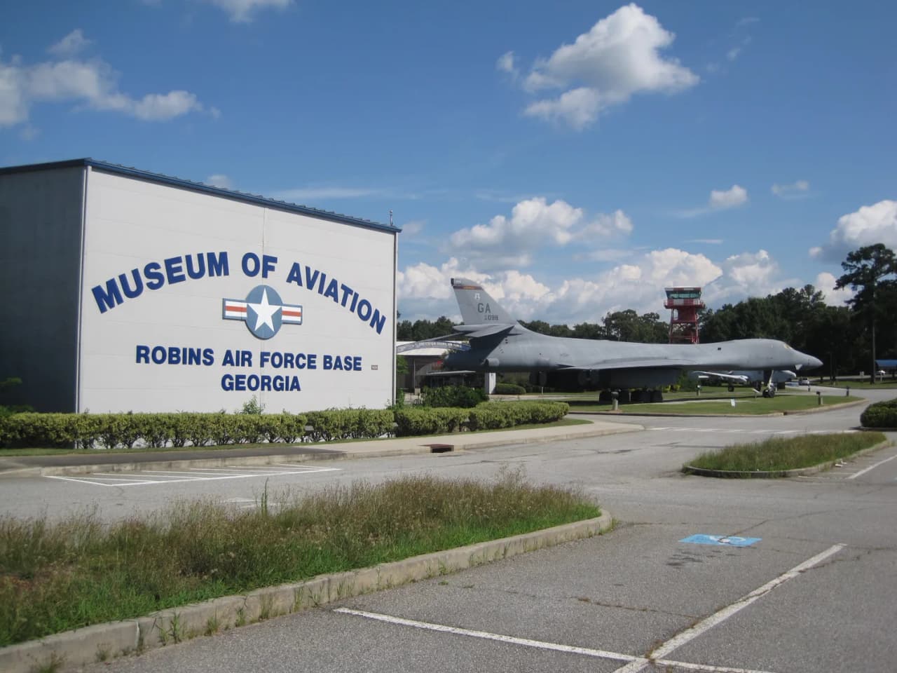 Museum of Aviation at Robins Air Force Base with aircraft on display, photographed in 2014.